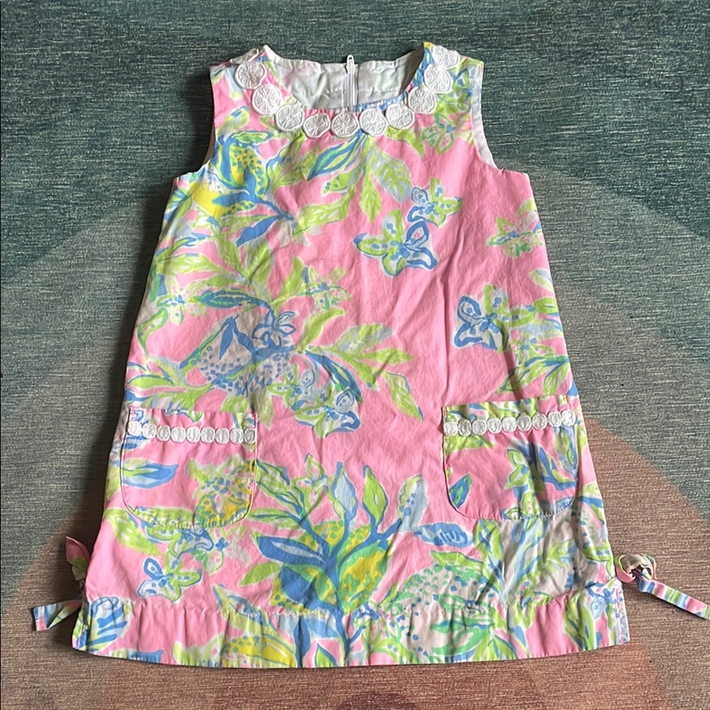Lilly Pulitzer Pink and White Floral Dress